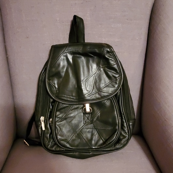 DONATING! Cute Leather Backpack - Picture 1 of 5
